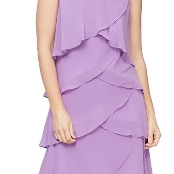 SI Fashions Tiered Chiffon Dress Party Formal Ruffled Sleeveless
Purple Amethyst - Picture 12 of 12